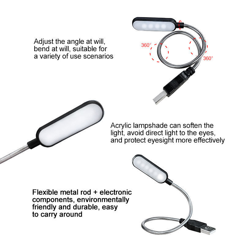 Mini 4 LED Book Lamp Portable  - Photography Lighting Book recension och pris