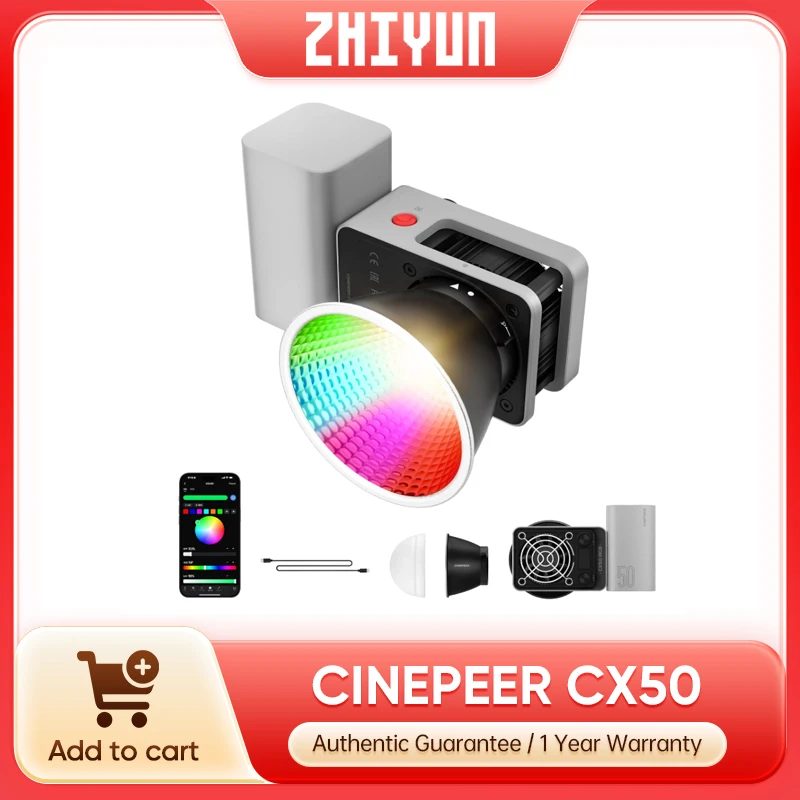 Zhiyun CINEPEER CX50 RGB Video - Photography Lighting App recension och pris