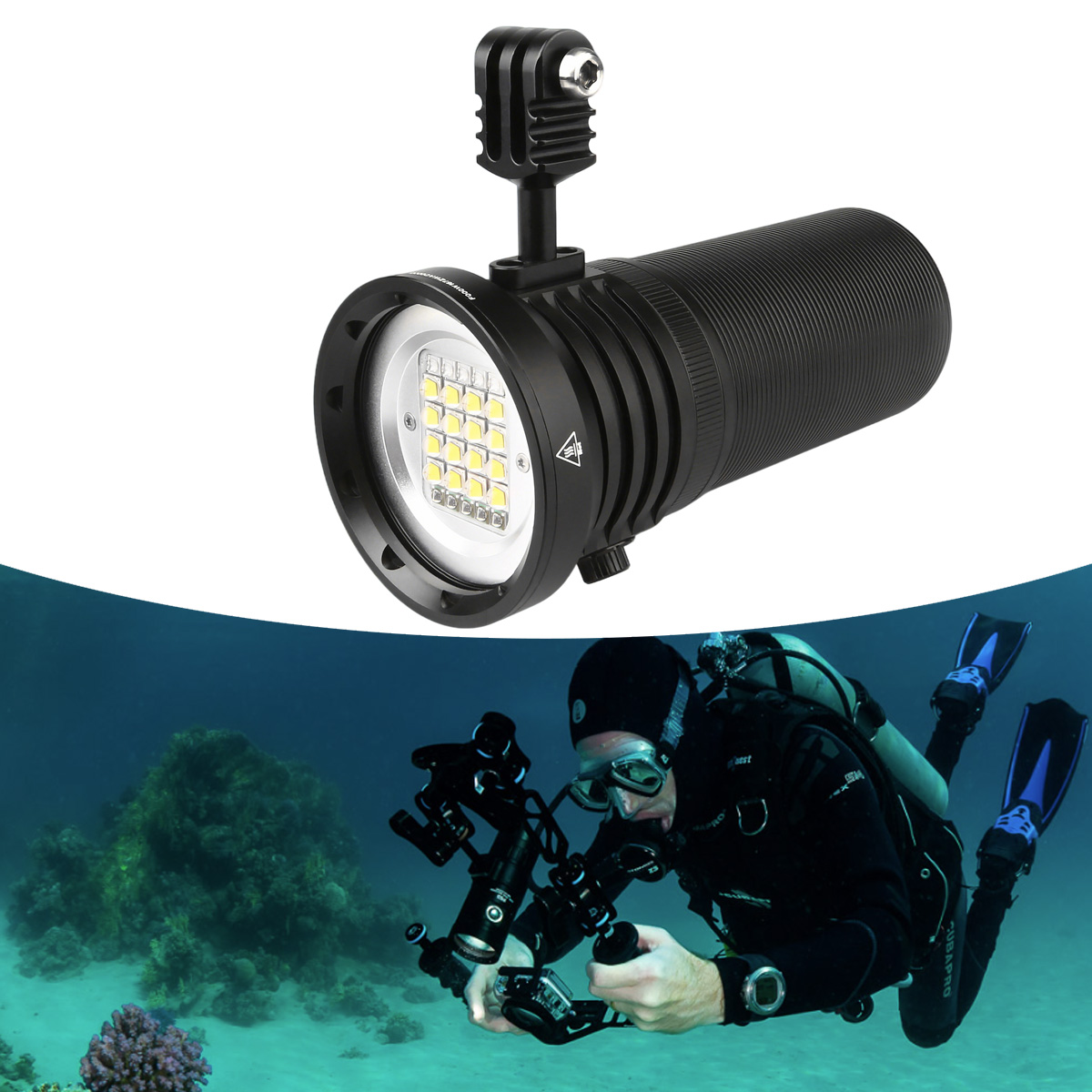 W167 Rechargeable LED Dive Lig - Photography Lighting Angles recension och pris