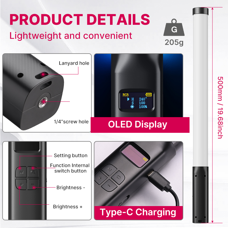 Ulanzi VL119 Handheld RGB Colo - Torjim Rgb Photography Video Lighting recension och pris