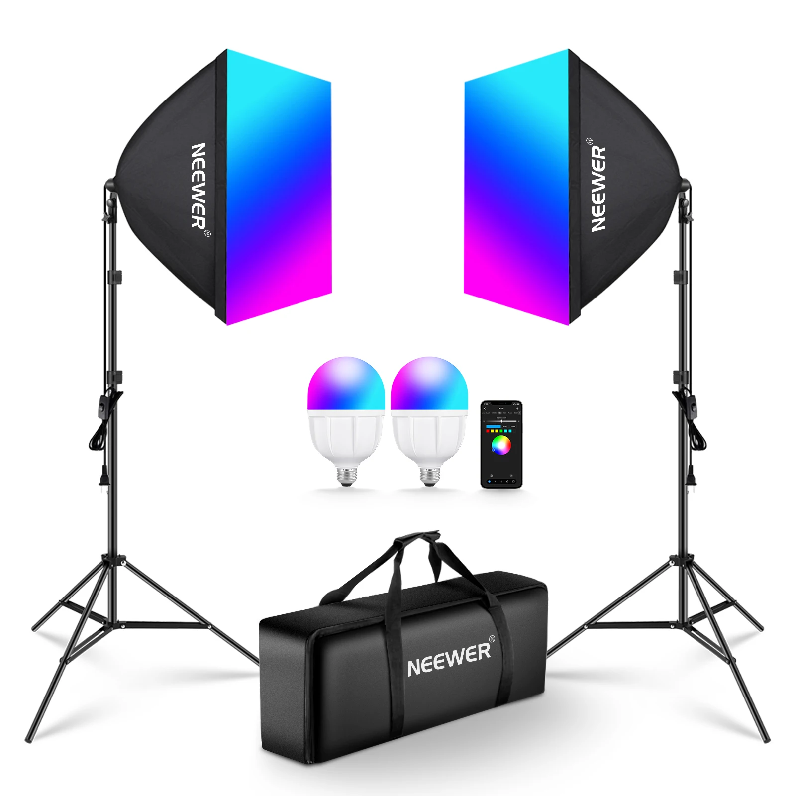 NEEWER RGB Softbox Lighting Ki - Photography Lighting App recension och pris