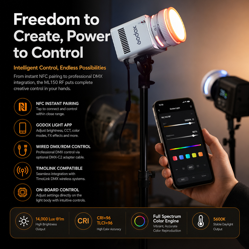 Godox ML150RF Full-color LED V - Photography Lighting App recension och pris