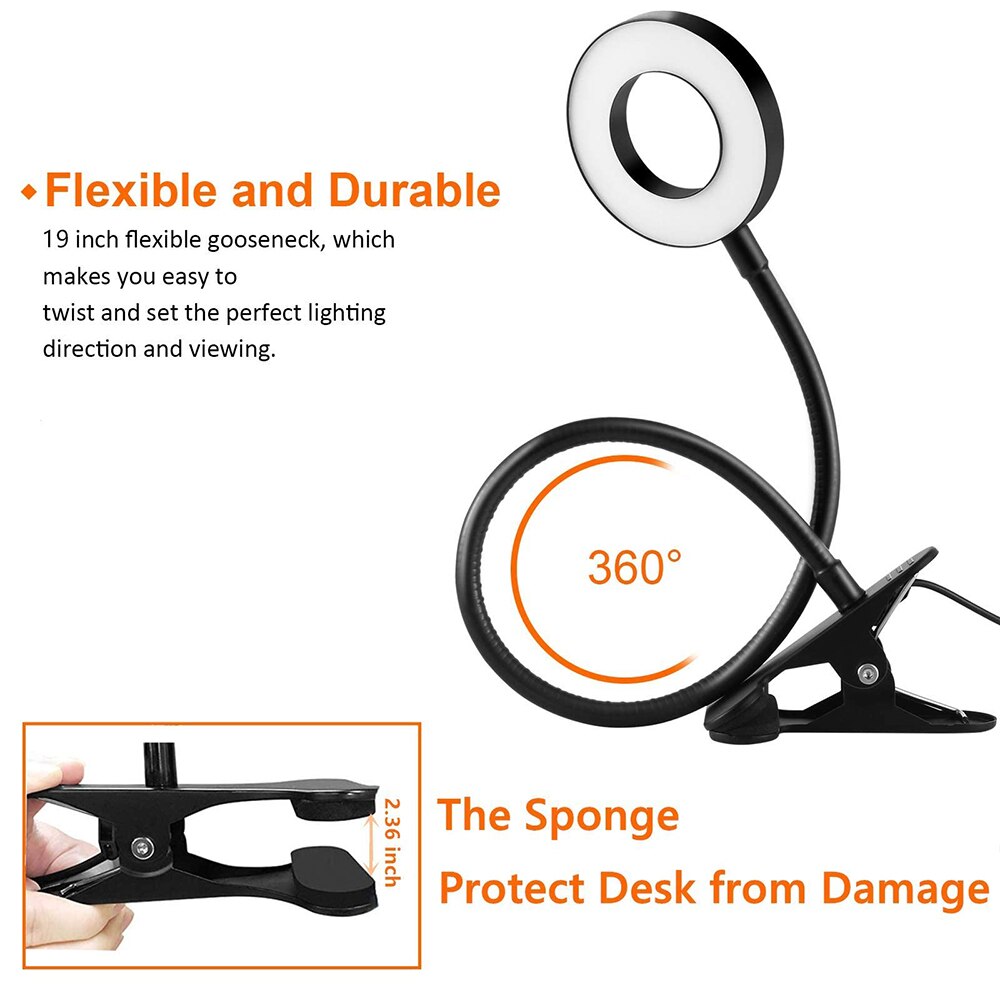 48 LEDs Desk Lamp Clip USB Boo - Photography Lighting Book recension och pris