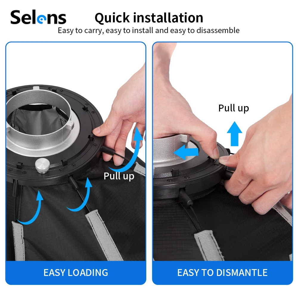 Selens 82/105cm Umbrella Softb - Photography Studio Lighting Set Up recension och pris