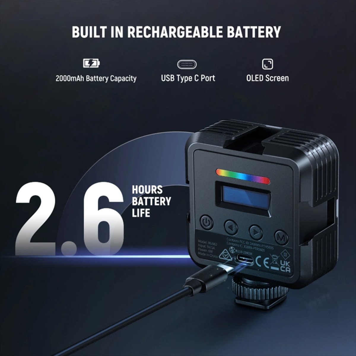 Top Magnetic RGB Video Light w - Photography Lighting App recension och pris