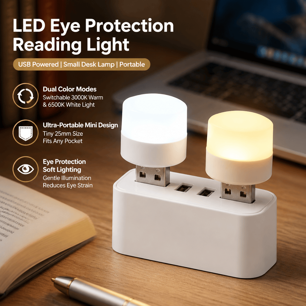 USB LED Light Portable Reading - Photography Lighting Book recension och pris