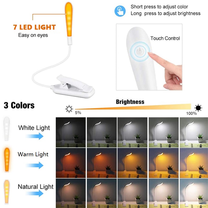 USB Rechargeable Clip-On Book  - Photography Lighting Book recension och pris