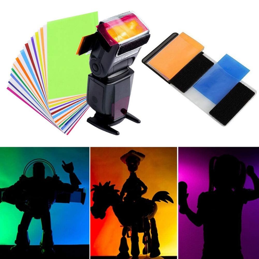 12 Colors Camera Flash Gels Li - Photography Lighting Gels recension och pris