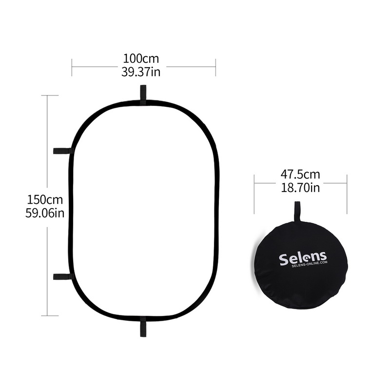 100X150CM Foldable Oval Reflec - Photography Lighting For Studio recension och pris
