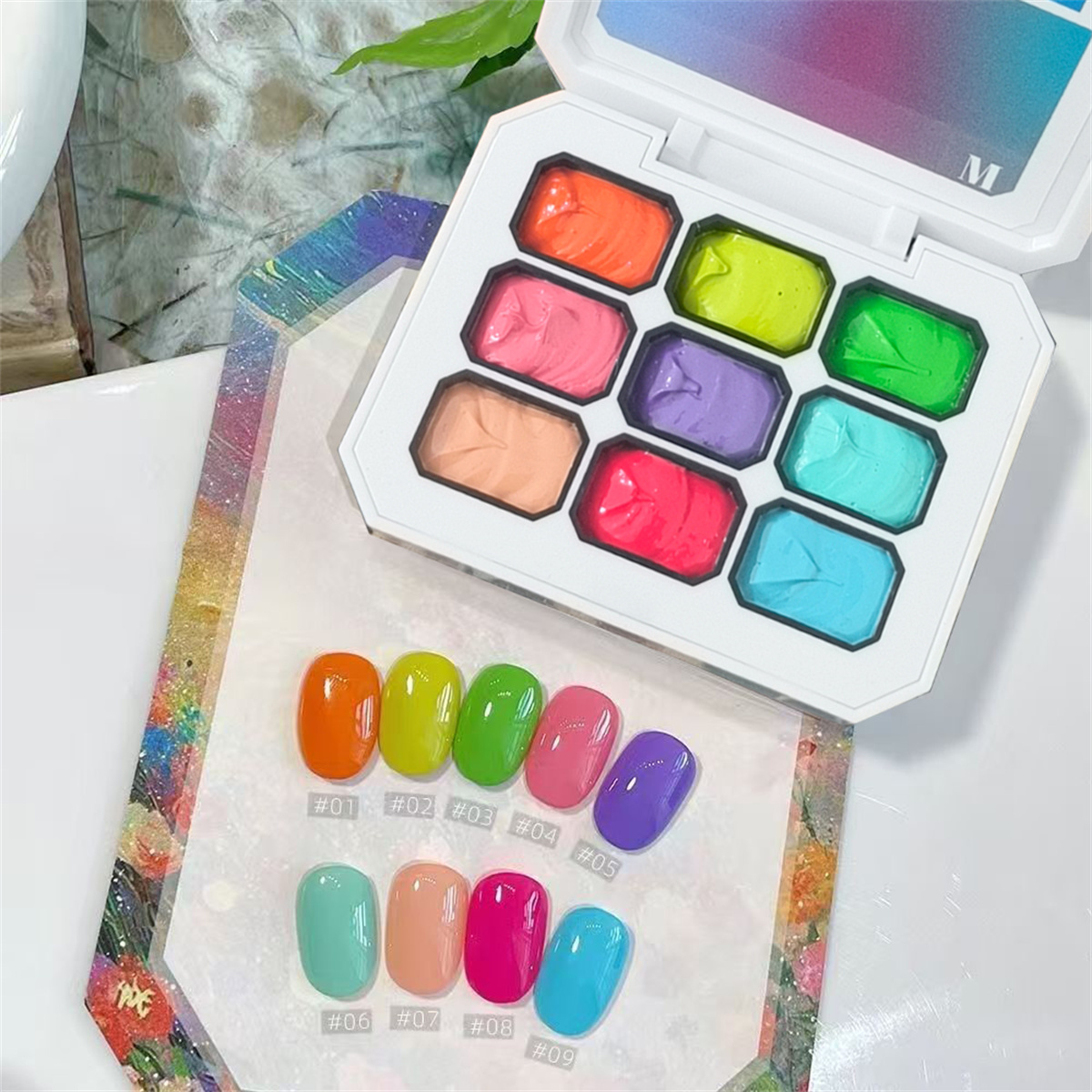 1pc 9-color Solid Nail Polish  - Photography Lighting Gels recension och pris