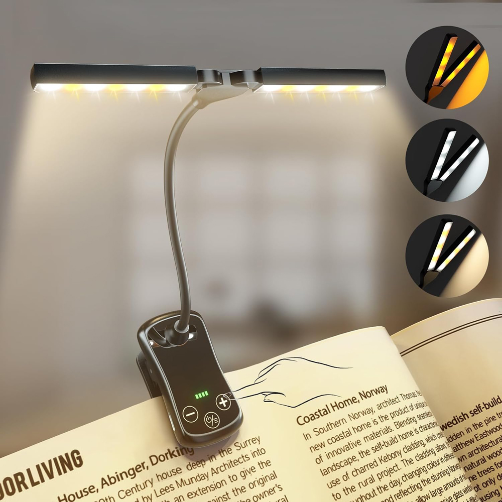 14 LED Clip on Book Light Dual - Photography Lighting Book recension och pris