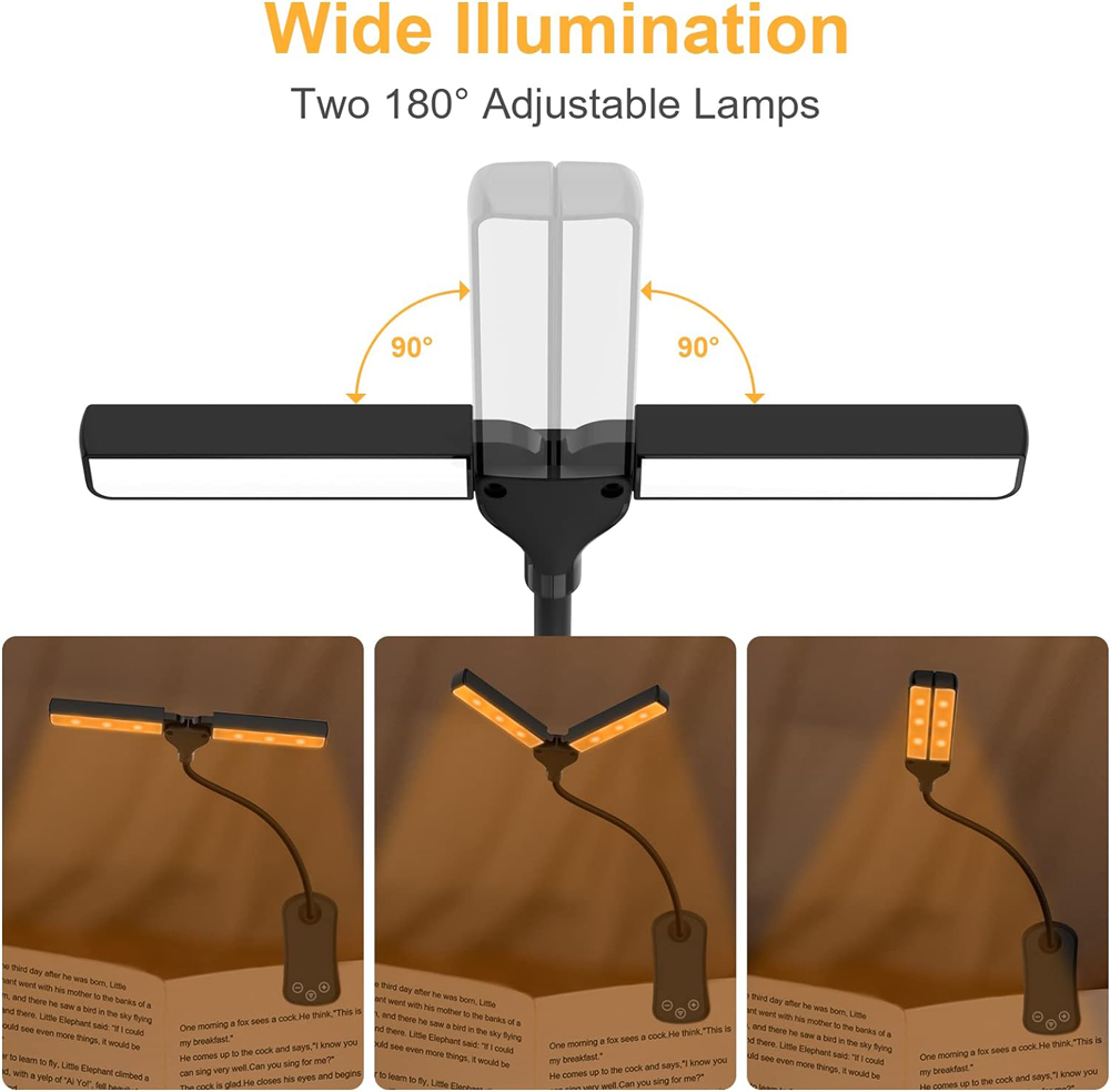 14 LED Clip on Book Light Dual - Photography Lighting Book recension och pris