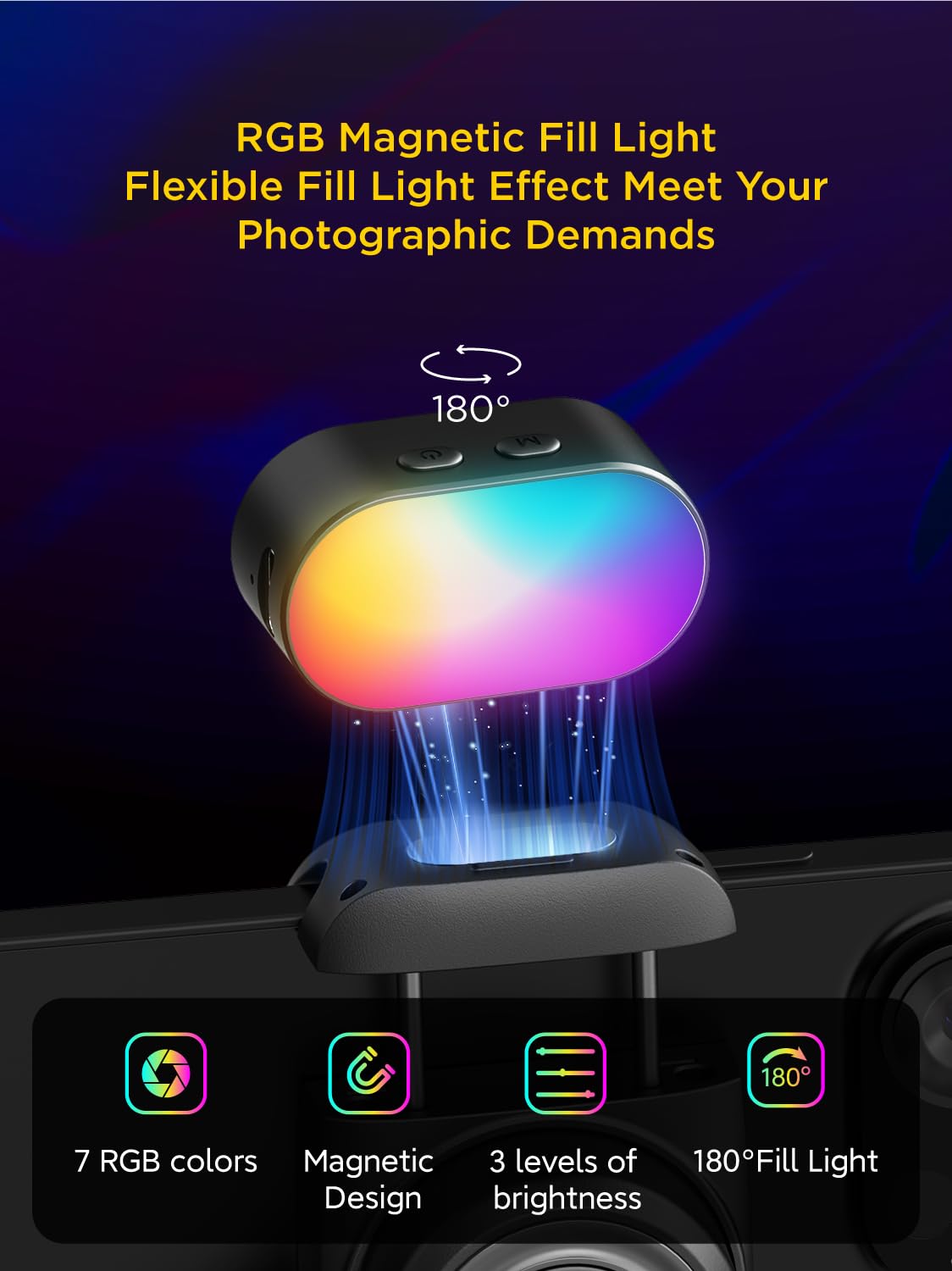 AOCHUAN RGB Magnetic Fill Ligh - Torjim Rgb Photography Video Lighting recension och pris